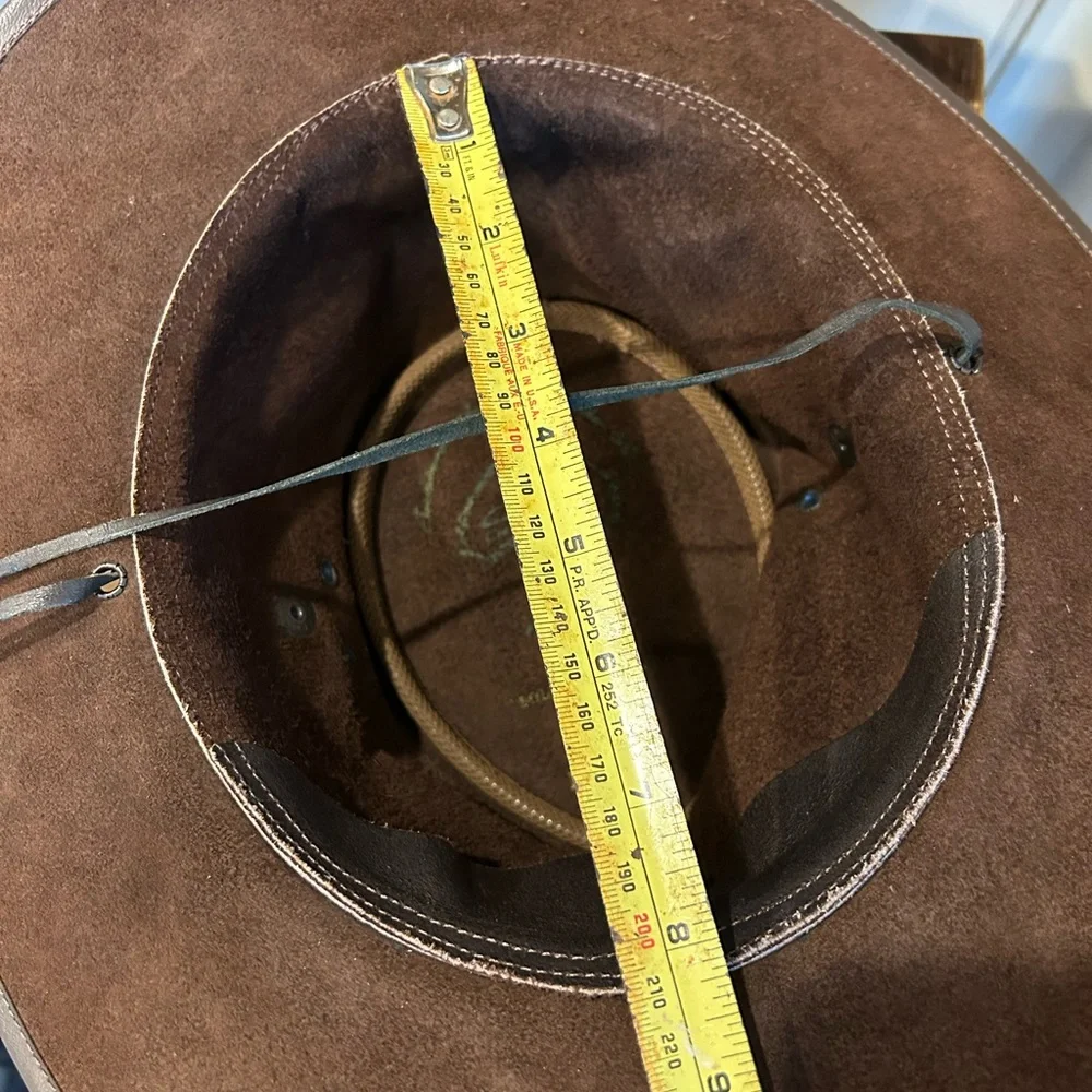 Australian Leather Bush hat bound by hand, silver crocodile croc 🐊